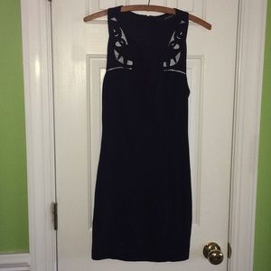 Ark & Co black Sleeveless dress with lace cutouts